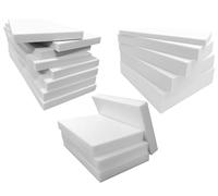 Custom Cut High-Density White Firm Foam Cushion Cut to Any Size For All type of Foam Seating Bench, Stool, Window Seat, Sofa, Chair Pads, Pet Bed Upholstery Use (6" Inch thick, 20"x20")