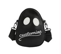 Custom Cute Devil Design Crossbody Bags for Women,Personalized Custom Your Embroidered Text,Mini Messenger Tote Bags with Zipper (Black)