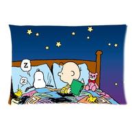 Custom Cute Snoopy Pillowcase Standard Size Design Cotton Pillow Case