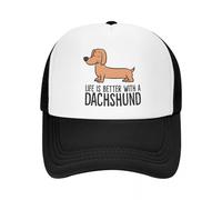Custom Cute Wiener Dachshund Trucker Hat for Men Women Adjustable Adult Badger Sausage Dog Baseball Cap Outdoor Dad Hat