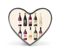 Custom Cute Wines Bottle Lapel Pin Aluminum Alloy Button Badge Personalized Heart Exquisite Brooch Classic Mini Pin for Backpacks Hat Suit Jacket Decoration