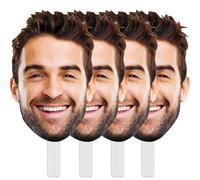 Custom Cutout Big Head Stick, 5 size options, Hand-Hold Fun Face, Party Fun, Graduation Decoration, Personalized Big Face, Life Size Cardboard Contour Cuts, Upload Your Own Photo, 6'' up to 18", 1 PC