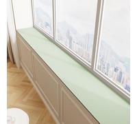Custom Cuttable Waterproof Window Sill Pad Protector Mat Pure Color Bay Window Cover Cush Green 180x40cm (70.9x15.7) for Home Remodeling & Protect