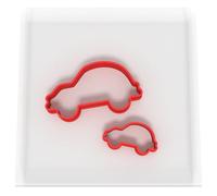 Custom Cutters Car Shape Cutters | MINI/Small Plastic Cutter for Baking, Fondant, Clay, Pastry, Icing, Jewellery (3CM + 5CM)