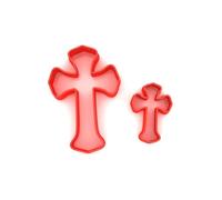 Custom Cutters Cross Shape Cutters | MINI/Small Plastic Cutter for Baking, Fondant, Clay, Pastry, Icing, Jewellery (3CM + 5CM)