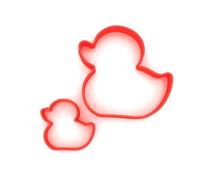 Custom Cutters Duck Shape Cutters | MINI/Small Plastic Cutter for Baking, Fondant, Clay, Pastry, Icing, Jewellery (3CM + 5CM)