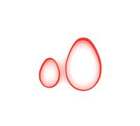 Custom Cutters Egg Shape Cutters | MINI/Small Plastic Cutter for Baking, Fondant, Clay, Pastry, Icing, Jewellery (3CM + 5CM)