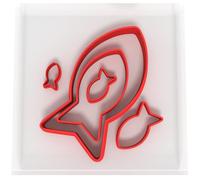 Custom Cutters Fish Shape Cookie Cutters | Set of 5 Plastic Cutter for Baking, Cookie, Icing, Crafts, Polymer Clay, Jewellery (1.5/2/3/5/8CM)