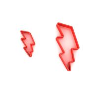Custom Cutters Lightning Bolt Shape Cutters | MINI/Small Plastic Cutter for Baking, Fondant, Clay, Pastry, Icing, Jewellery (3CM + 5CM)