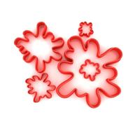 Custom Cutters Paint Splat Shape Cutters | Set of 5 Plastic Cutter for Baking, Fondant, Clay, Pastry, Icing, Jewellery (1.5/2/3/5/8CM)