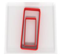 Custom Cutters Rectangle Shape Cookie Cutters | Plastic Cutters for Baking, Fondant, Clay, Pastry, Icing, Jewellery (5CM + 8CM) v2