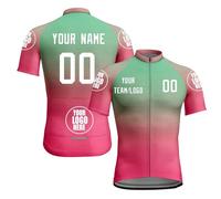 Custom Cycling Jersey Short Sleeve for Men Cycling Tops Summer Biking Tops Light Quick-Dry Breathable Mesh Clothing - Running Hiking Biking