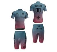 Custom Cycling Jersey Top Mens, Short Sleeve Full Zip Breathable Cycling Jersey, Personalized Team Name Your Name Logo Bicycle Clothing Breathable Quick Dry Cycling Tops