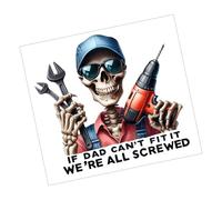 Custom **D0UBLE SIDED** UV-DTF Transfer 3D Vinyl Sticker Decal | Suitable for All Hard Surfaces | Rub On | Waterproof | If Dad Can't Fix it...