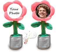 Custom Dancing Sunflower with Face, Personalized Singing & Talking Flower Plush, Musical Toy for Birthday, Valentine's Day, Home Decoration.