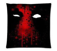 Custom Deadpool Face Pattern Throw Square Pillow Case 18x18 Inches Creative Personalized Pillowcase Bedding Pillow Slips