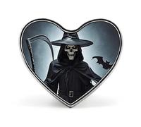 Custom Death Scythe Lapel Pin Aluminum Alloy Button Badge Personalized Heart Exquisite Brooch Classic Mini Pin for Backpacks Hat Suit Jacket Decoration