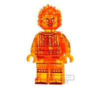 Custom Design Pad Minifigure SH Fiery Flyer TRANS ORANGE