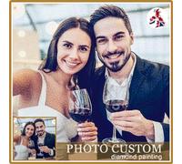 Custom Diamond Painting, Personalised Diamond Art, 5D Full Drill Diamond Painting Kits for Adults, Design Your Own Diamond Art, Private Photo Embroidery, Customised DIY Gifts for Home Decor, 30x40cm