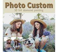 Custom Diamond Painting Personalised Photo 5D Diamond Painting Kits Full Drill for Adults DIY Customized Diamond Arts Embroidery Pictures Perfect Gifts for Home Wall Decor, Round Diamond 40x60cm