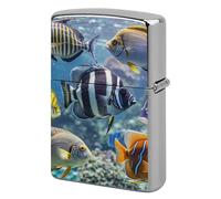 Custom Different Fish Lighter Case Personalized Metal Lighter Cover Holder Reusable Shockproof Protective Lighters Without Insert Gift for Men Women Dad Husband