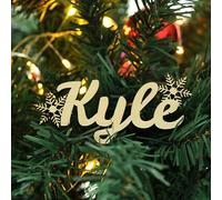 Custom Different Name Ornament, Cartoon Cat Dog Pawprint with Name Wooden Ornaments for Xmas Tree, Wooden Tags (XF18,1 Pcs)