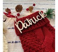 Custom Different Name Ornament, Cartoon Cat Dog Pawprint with Name Wooden Ornaments for Xmas Tree, Wooden Tags (XF0,1 Pcs)