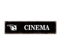 Custom Directional Road Signs, Family Cinema Metal Signs For Funny Decor, Customize Gifts, Garden, Farmhouse And Housewarming Gifts, Weather Fade Resistant, 10x40cm, More Sizes by Choosing