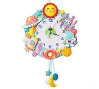 Custom DIY Cartoon Wall Clock Handmade Non Woven Fabric, Whimsical Time Telling Decor for Kids' Spaces (D)