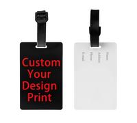Custom DIY Logo Luggage Tags for Suitcases Fashion Customized Photo Print Baggage Tags Privacy Cover ID Label Custom,15X8.5X5.4CM