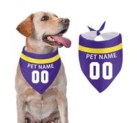 Custom Dog Bandana with Personalised Name Soft Polyester Pet Scarf for Small/Medium Dogs Cats Adjustable Lightweight Breathable Perfect for Birthdays Easter Festive Gifts (27.5” x 11.8”)