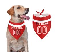 Custom Dog Bandana with Personalised Name Soft Polyester Pet Scarf for Small/Medium Dogs Cats Adjustable Lightweight Breathable Perfect for Birthdays Easter Festive Gifts (27.5” x 11.8”)