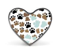 Custom Dog Bones Paw Prints Lapel Pin Aluminum Alloy Button Badge Personalized Heart Exquisite Brooch Classic Mini Pin for Backpacks Hat Suit Jacket Decoration