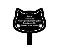 Custom Dog Cat Metal Memorial Grave Markers Sign Garden Stake Outdoor, Sympathy Cemetery Remembrance Gifts For Loss Of Pet Burial Marker Tombstone Headstone With Picture Name Yard Plaques (Style 4)
