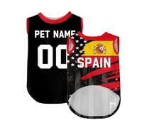 Custom Dog Clothes Lightweight Breathable Pet Shirt Jersey - Personalised Football Fan Apparel For Small Medium Large Dogs, Perfect For Pub, Garden, & Walkies