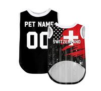 Custom Dog Clothes Lightweight Breathable Pet Shirt Jersey - Personalised Football Fan Apparel For Small Medium Large Dogs, Perfect For Pub, Garden, & Walkies