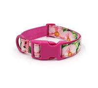 Custom Dog Collar Personalised Cats Collar Flower Pattern Engraved Pet Collars with Name Number Address Quick Release Buckle for Male Female Dogs (Bubble,XS)