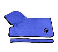 Custom Dog Drying Coat, Super Absorbent Dogs Bathrobe Towel Personalised Embroidered Name Soft Pet Bathrobe Tie Adjustable, Microfiber Cat Dog Drying Towel Robe for Bath, Swim, Groom, Travel