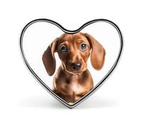 Custom Dog Holding A Rose Lapel Pin Aluminum Alloy Button Badge Personalized Heart Exquisite Brooch Classic Mini Pin for Backpacks Hat Suit Jacket Decoration