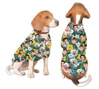 Custom Dog Shirt Hawaiian Summer Colorful Printed Pet Clothing Breathable and Cool Beach Style Big Dog Boy and Girl Shirt XS-5XL