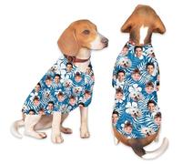 Custom Dog Shirt Hawaiian Summer Colorful Printed Pet Clothing Breathable and Cool Beach Style Big Dog Boy and Girl Shirt XS-5XL