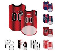 Custom Dog Shirt Personalized Pet Clothes Jersey Various Sizes Customized Any Name & Number for Small & Middle and Big Dogs