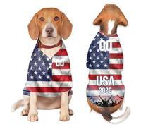 Custom Dog T-Shirt, Personalised 2026 World Cup Football Pet Jersey, National Flag & Number Print,Comfort Breathable Pullover for Small Medium Dogs XS-5XL,Funny Outfit Gifts for Football Lovers