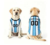 Custom Dog T-Shirt, Personalised Dog Jersey 2026 World Cup Football Pet Soccer Outfits Customised Number Name for Small Medium Large Dogs, Football Lovers Pets Gifts (B)