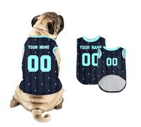 Custom Dog T-Shirt with Number Name Printed, Personalised 2026 England Football Pet Jersey, Breathable Gym Shirt for Medium Small Dogs and Cats, Outfit Gifts for Football Lovers