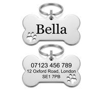 Custom Dog Tags UK Law Compliant, Double Sided Pet ID Tag for Dogs Cats