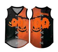 Custom Dog Vest, Polyester Pumpkin Moon Halloween Costume