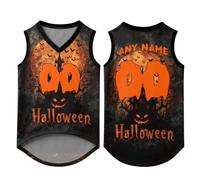 Custom Dog Vest, Polyester Pumpkin Moon Halloween Costume