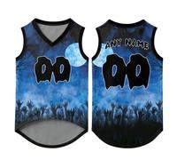 Custom Dog Vest, Polyester Pumpkin Moon Halloween Costume