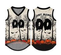 Custom Dog Vest, Polyester Pumpkin Moon Halloween Costume